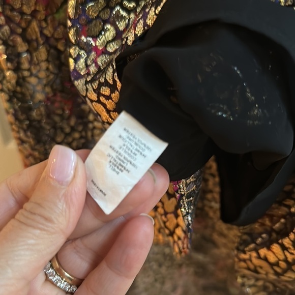 Ramy Brook Eden Printed Metallic Silk Blend Dress size S - Picture 5 of 10